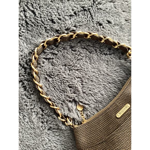 Eric Javits Women's Braided Chain Handle Handbag Shoulder Bag Bohemian Brown - Picture 2 of 12